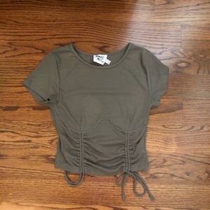 green princess polly khaki top